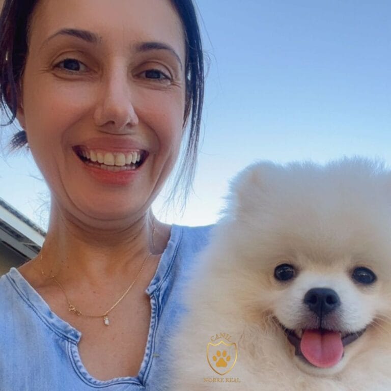 Nossa Cliente com seu Lulu da Pomerânia